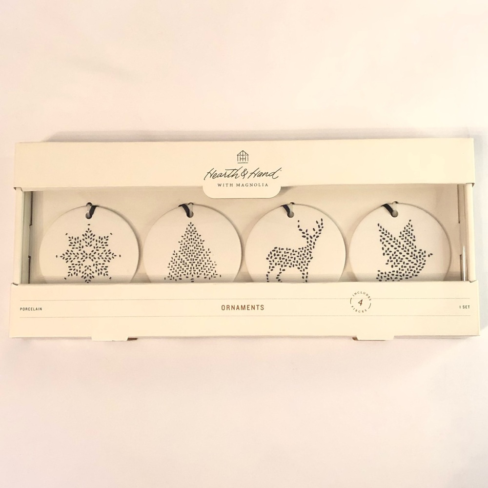 Hearth & Hand Porcelain Holiday Ornament Set